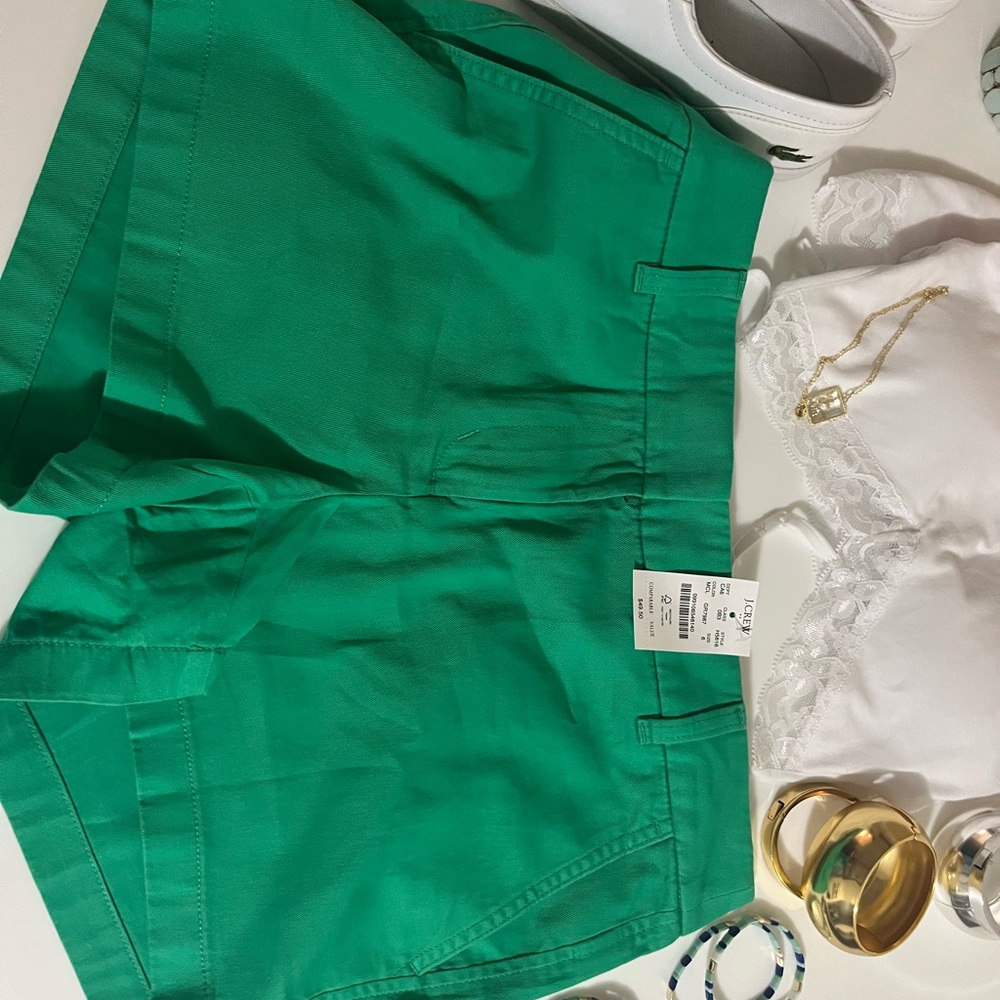 JCREW green shorts size 6